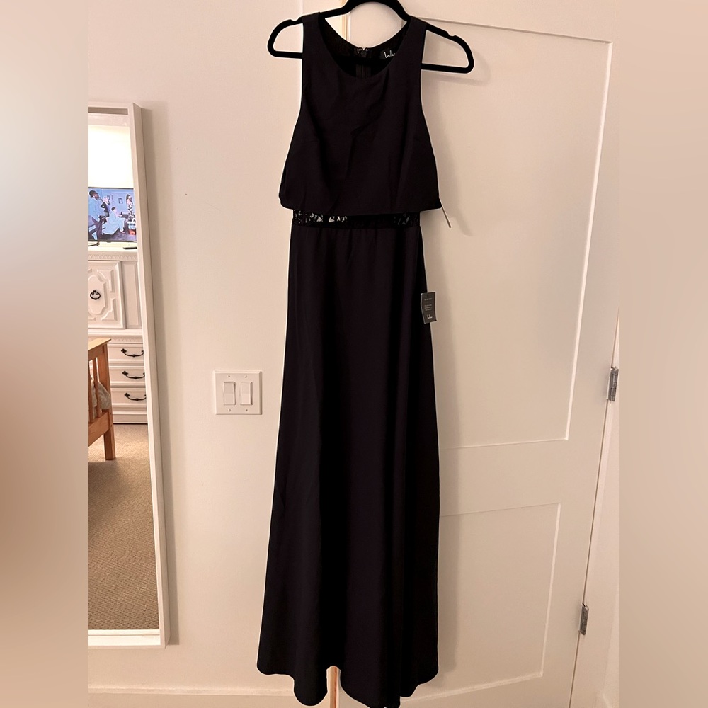 Lulus formal dress with lace detail